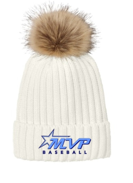 MVP Faux Fur Pom Beanie