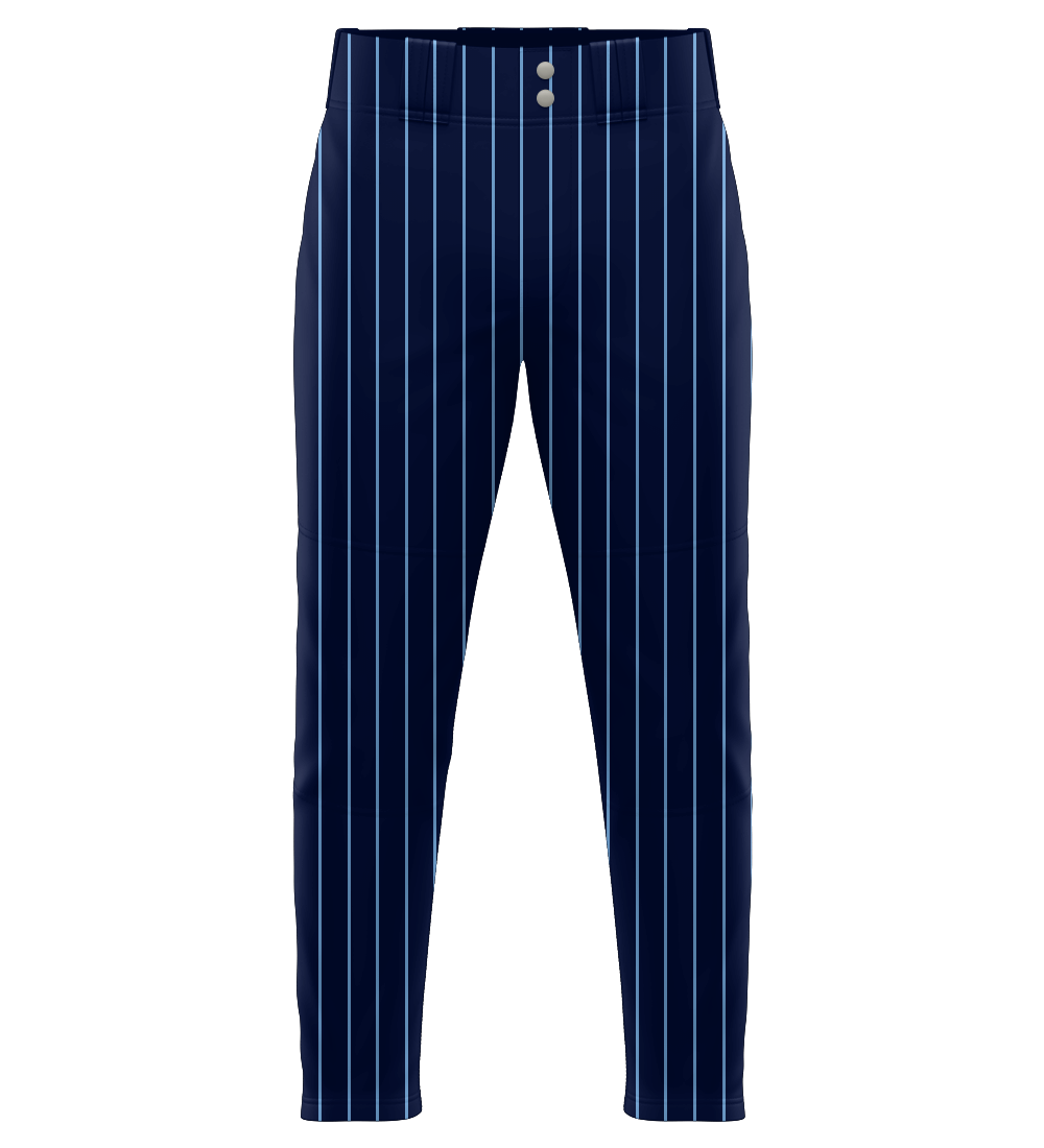 Navy Blue Pinstripe Pants