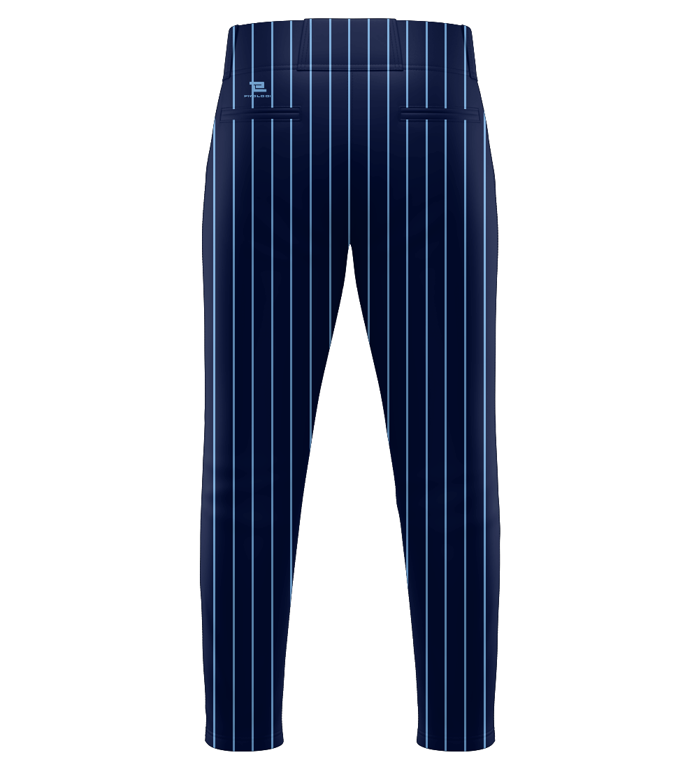 Navy Blue Pinstripe Pants